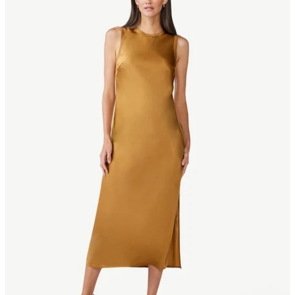 🆕 SCOOP Women's Sleeveless Satin Midi Tank Dress NWT XL 16 18 New! X-Large - Picture 1 of 6